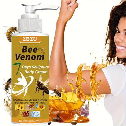 Skin Tightening Body Cream with Bee Venom & Collagen – 7-Day Rapid Firming Lotion for Arms, Abdomen, Thighs & Buttocks | Vitamin C, Vitamin E & Glycerin Formula | Fast-Absorbing Lifting Cream 150g