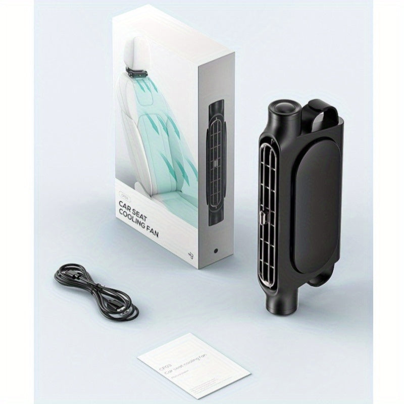 No More Sweltering Rides! 2X Faster Cooling! Car USB Fan - Stay Ice Cool in Traffic (Fits ALL Vehicles) Bladeless Car Air Conditioning Fan|3-Speed Silent Cooling, Car Seat Fan, Free USB Charging Cable
