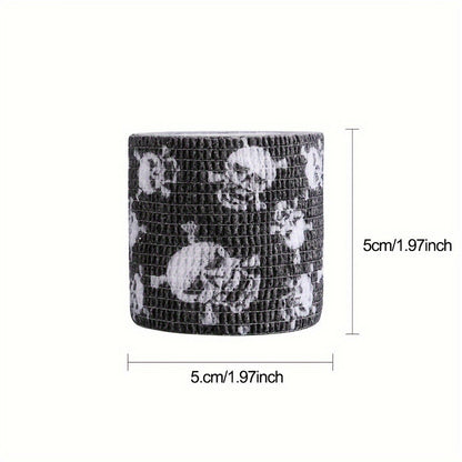 Tattoo Kit 9pcs Skull & Camouflage Temporary Tattoo Stencil Set – Body Art Accessories for Adults & Kids, No Batteries Needed