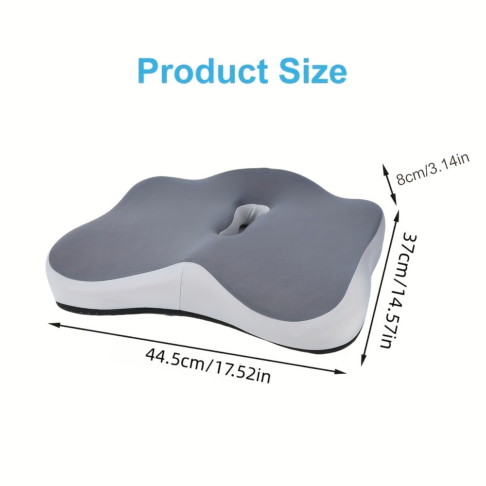 1pc of Ergonomic Memory Foam Cushion for Coccyx Support - Designed for Office Chairs, Washable, And Provides Comfort for Wheelchairs And Car Seats with a Soft Seat Pad