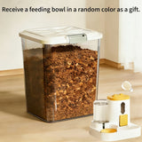 22lb food storage bucket*1 + 1 random color feeding bowl