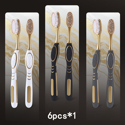 Gloryin Soft Bristle Toothbrush Set Anti-Slip Olive Handle Full Size Head Gentle Gum Care Daily Oral Hygiene for Adults Couples Household Travel 6pcs 12pcs Value Pack