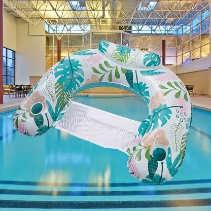 Pool Noodle Sling Chair 3-Pack for Adults – Striped Inflatable Floating Lounger Chair for Swimming Pool Lake Beach River, Ergonomic Water Hammock Seat for Group Pool Party Summer Fun
