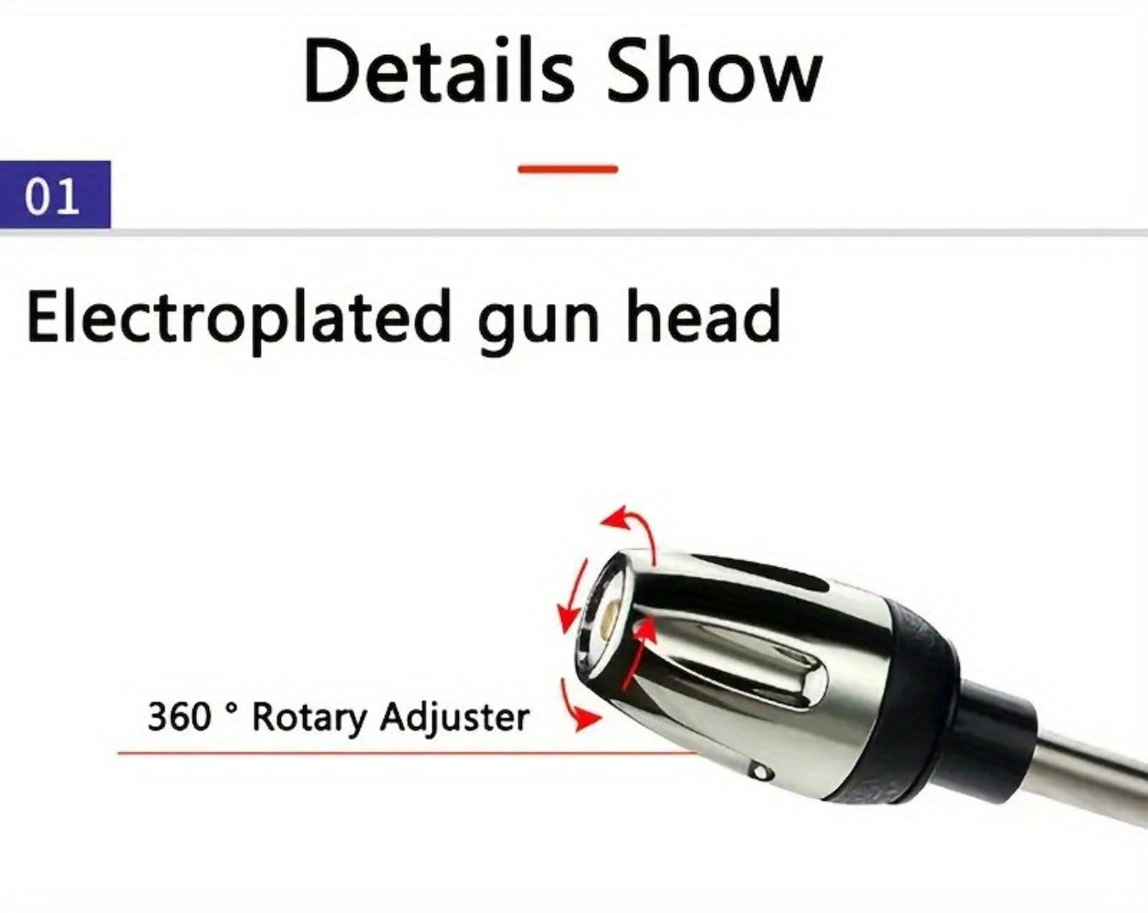 High Pressure Car Wash Gun with Long Extension Rod – Adjustable Spray Nozzle, Leak-Proof Connector, Fits Garden Hose – Car Truck RV & Garden Cleaning Wand