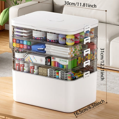 Clear Home Storage Container with Carry Handle and Large-Capacity Storage detail image - detail view 10