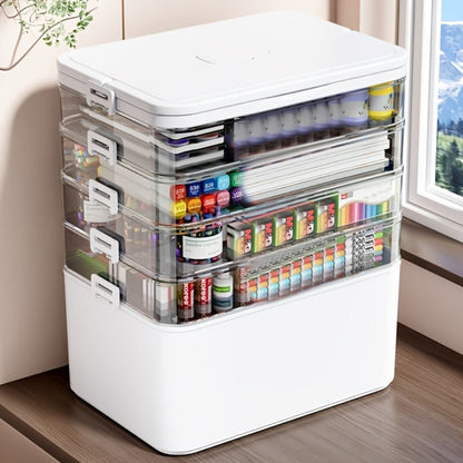 Clear Home Storage Container with Carry Handle and Large-Capacity Storage detail image