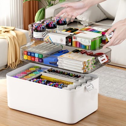 Clear Home Storage Container with Carry Handle and Large-Capacity Storage detail image - detail view 5
