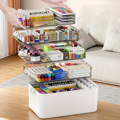 Clear Home Storage Container with Carry Handle and Large-Capacity Storage detail image - detail view 8