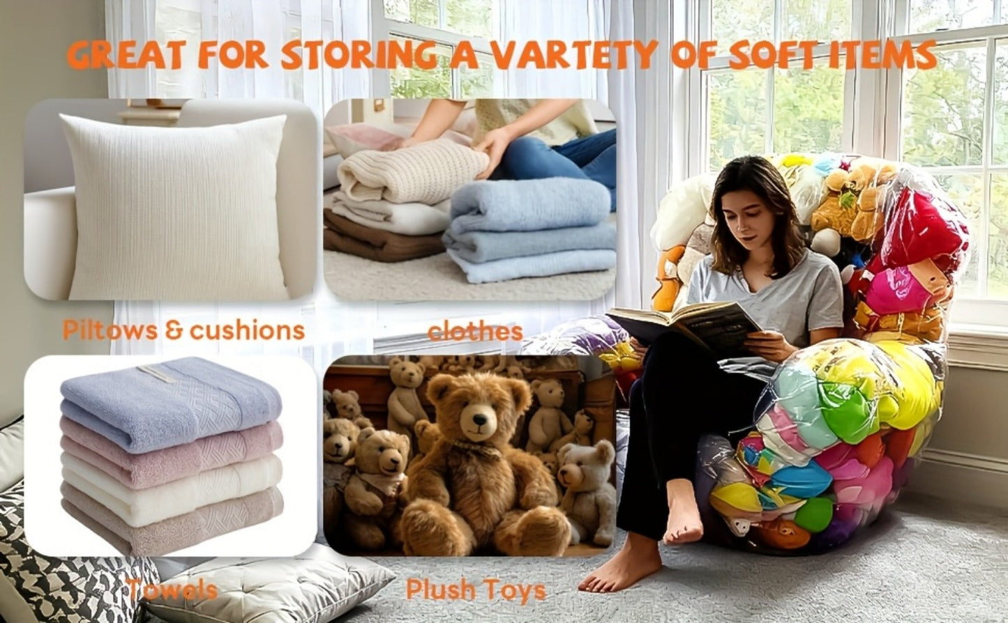 Clear Kids Storage Sofa with Large-Capacity Storage and Padded Seat for Kids' Room detail image - detail view 12