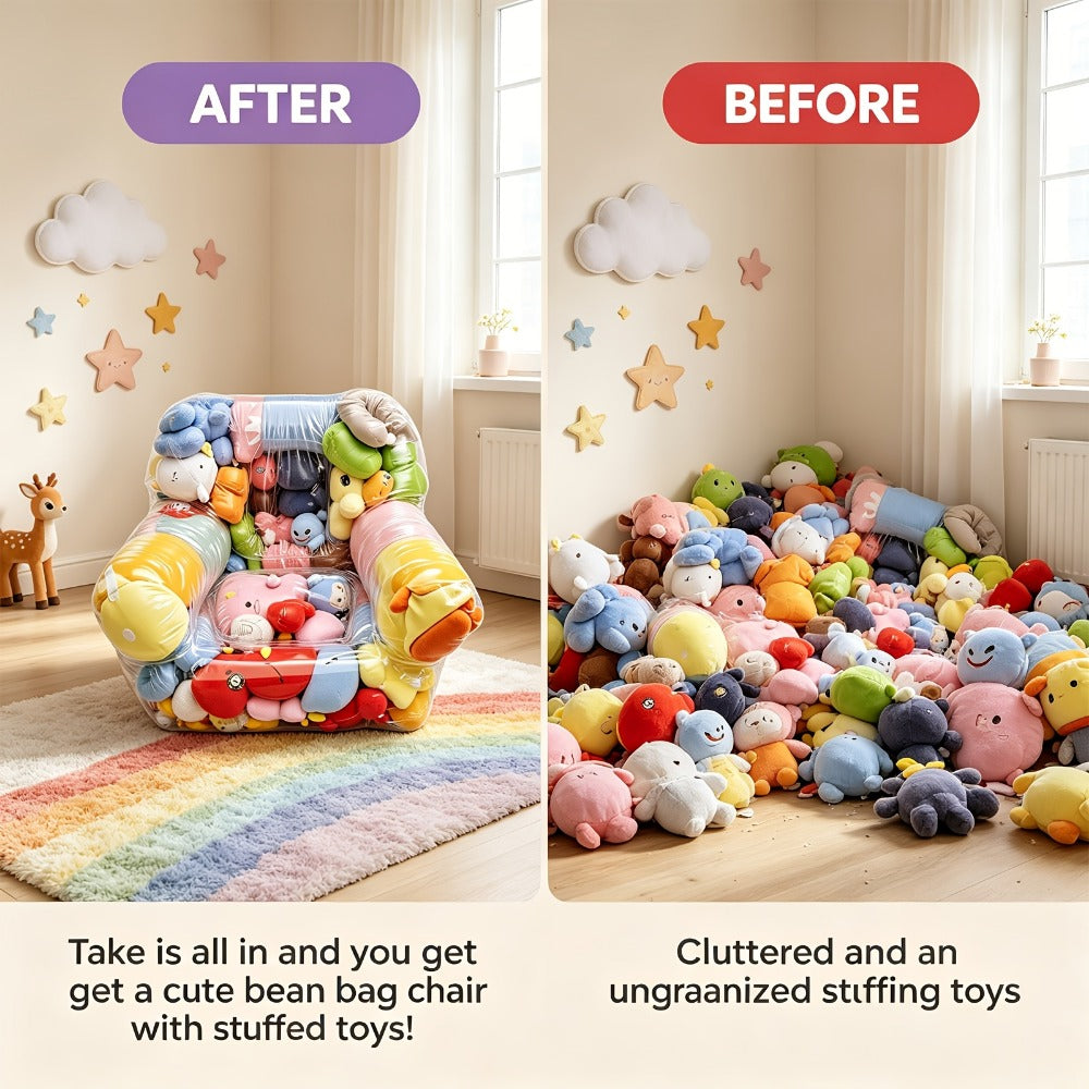 Clear Kids Storage Sofa with Large-Capacity Storage and Padded Seat for Kids' Room detail image - detail view 8