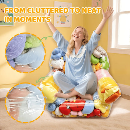 Clear Kids Storage Sofa with Large-Capacity Storage for Organized Everyday Storage detail image