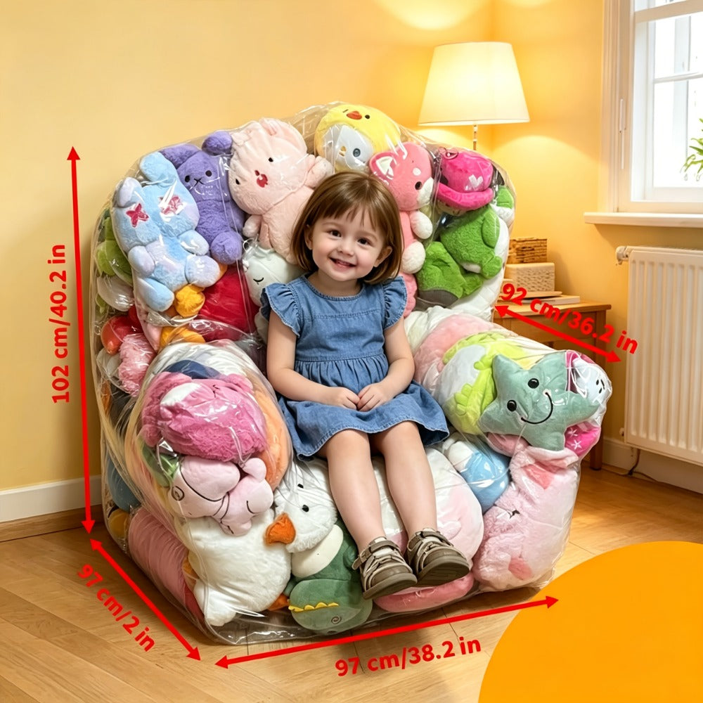 Clear Kids Storage Sofa with Large-Capacity Storage for Organized Everyday Storage detail image - detail view 4