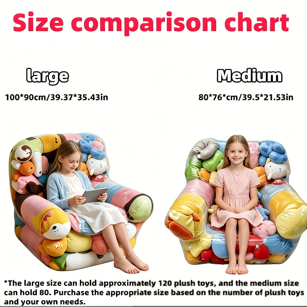 Clear Kids Storage Sofa with Large-Capacity Storage for Organized Everyday Storage detail image - detail view 6