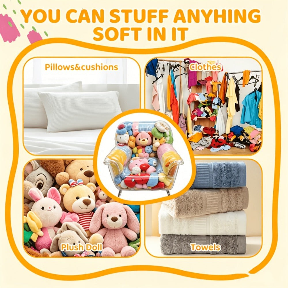 Clear Kids Storage Sofa with Large-Capacity Storage for Organized Everyday Storage detail image - detail view 7