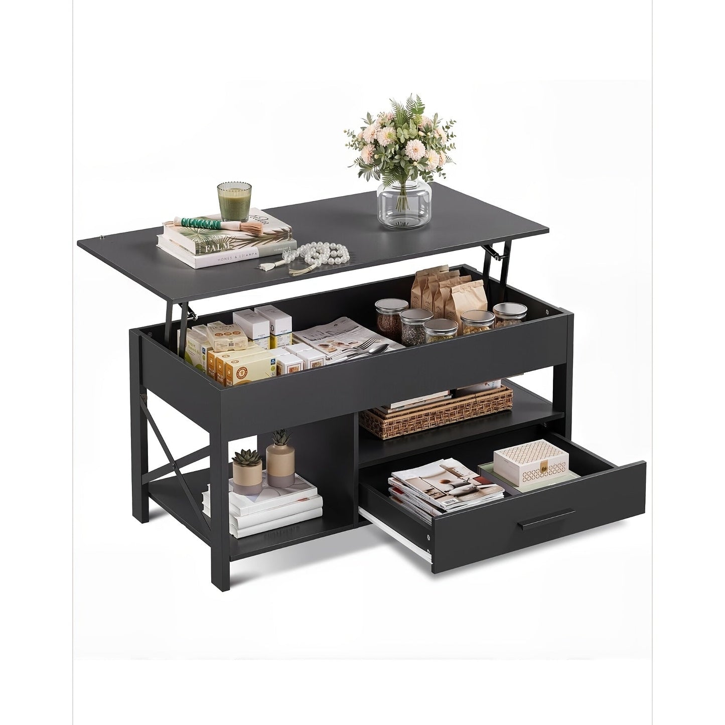 Coffee Table shown in the Black option