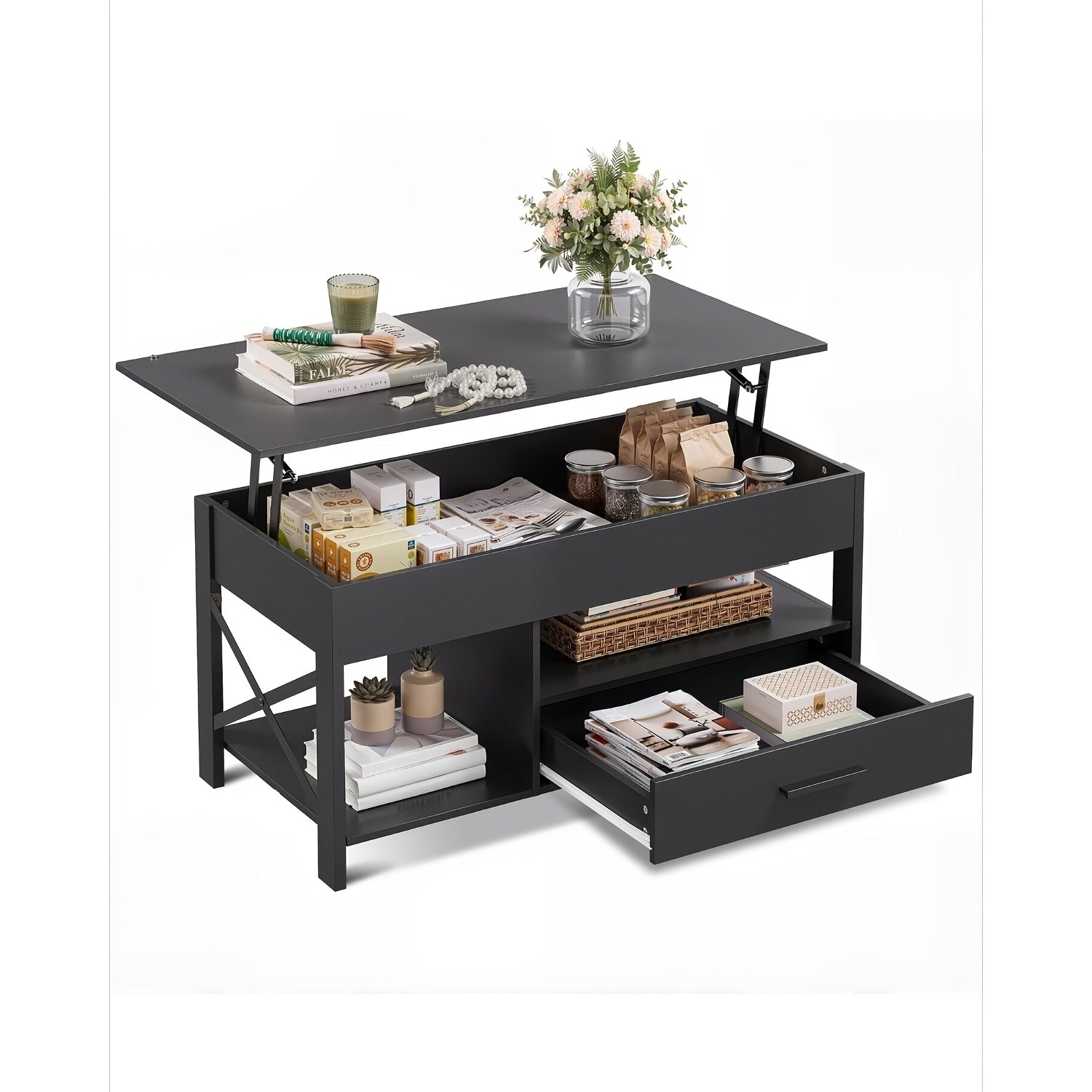 Coffee Table shown in the Black option