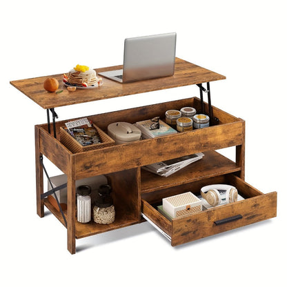 Coffee Table with Storage Drawers and Lift-Top Storage for Living Room detail image - detail view 7