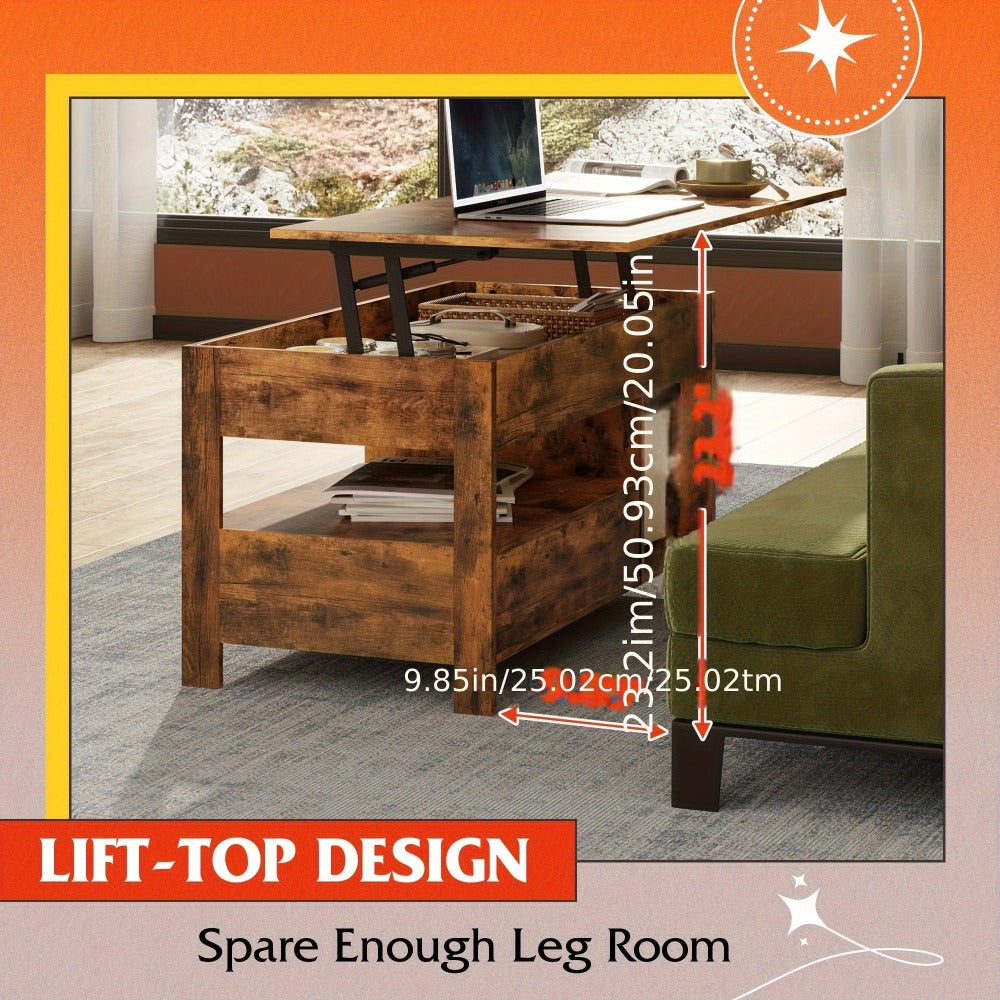 Coffee Table with Storage Drawers and Lift-Top Storage for Living Room detail image - detail view 8