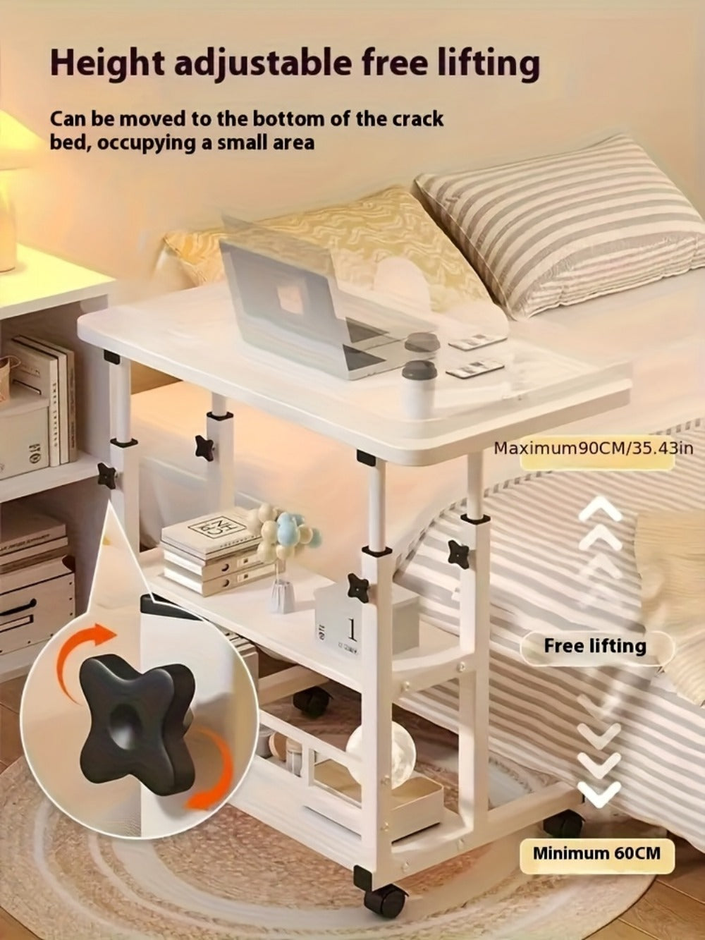 Computer Desk with Adjustable Height for Work, Display, and Everyday Use in Home Office detail image - detail view 15