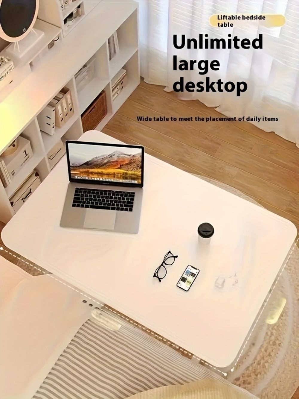 Computer Desk with Adjustable Height for Work, Display, and Everyday Use in Home Office detail image - detail view 17