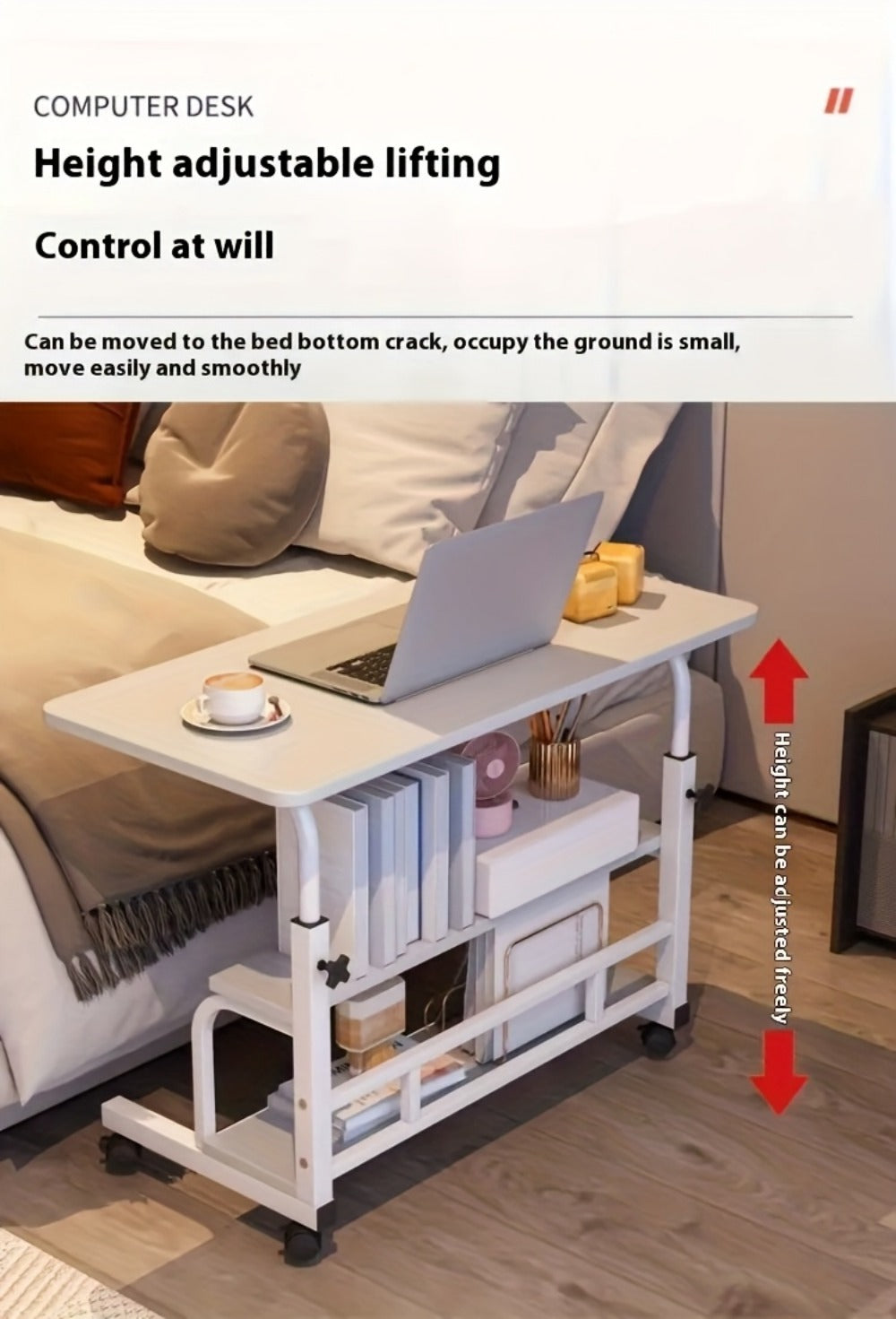 Computer Desk with Adjustable Height for Work, Display, and Everyday Use in Home Office detail image - detail view 18