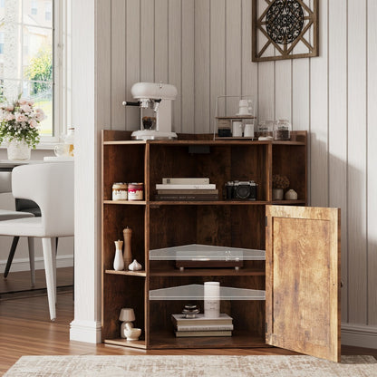 Corner Cabinets And Bookshelves with Charging Station for Living Room detail image