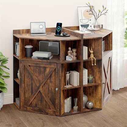 Corner Cabinets And Bookshelves with Charging Station for Living Room detail image - detail view 8