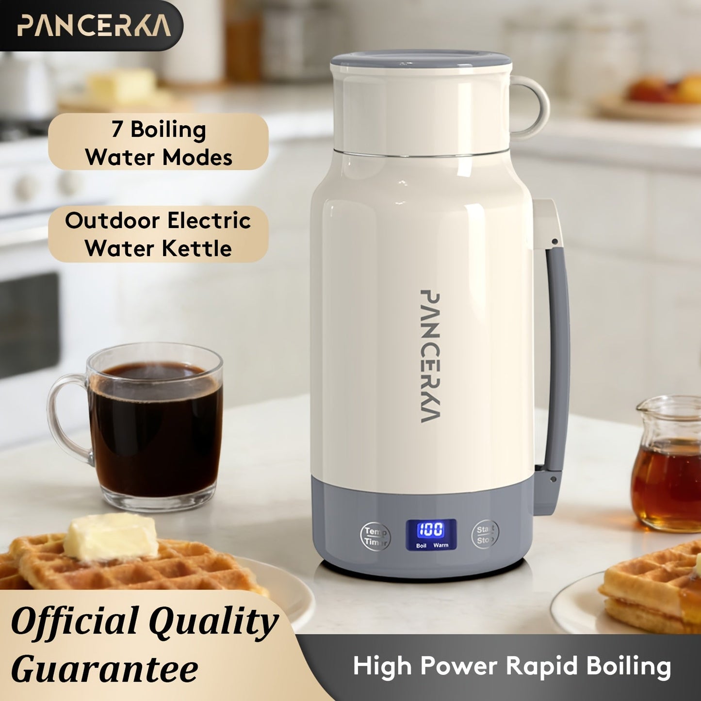 Portable Electric Kettle 400W – 1L 33.8oz Fast Heating 304 Stainless Steel Kettle with Smart Temperature Control, Boil & Warm Functions, Safe & Easy to Clean, Perfect for Travel & Home – Green, White