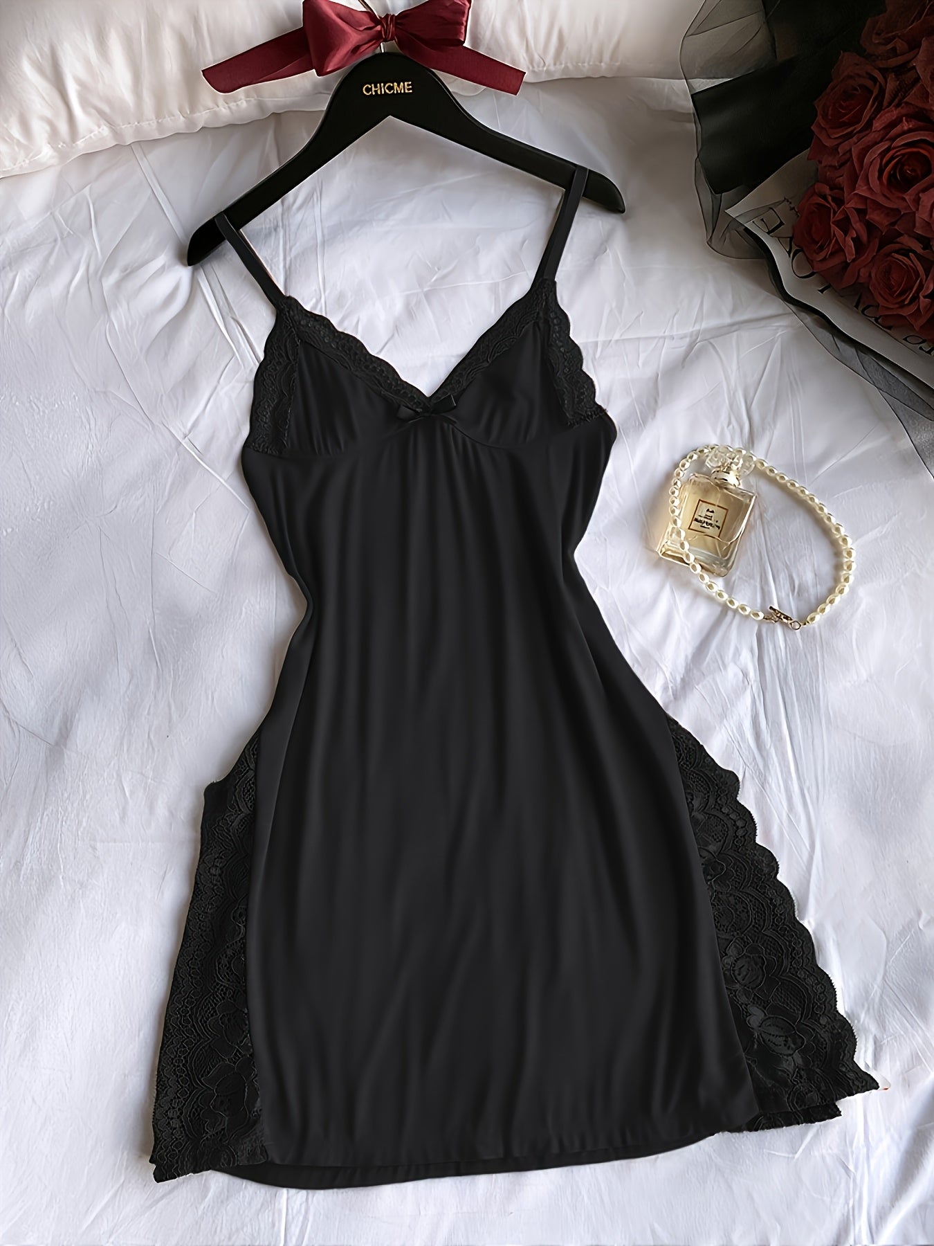 Women's 3-Piece Lace Sleepwear Set - Home Nightwear
