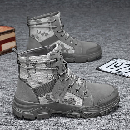Men's Boots - Non-Slip Sole Lace-Up for Outdoor & Travel 318693