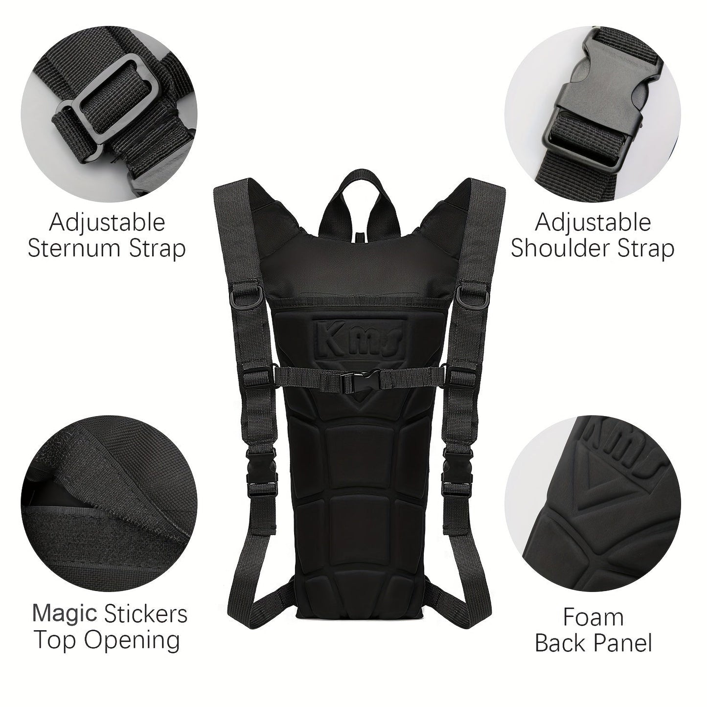 Water Bladder Backpack with 3L & 101.44oz BPA-Free Bladder – Oxford Cloth Hydration Pack for Hiking, Camping & Outdoor Adventures, Multiple Colors Available