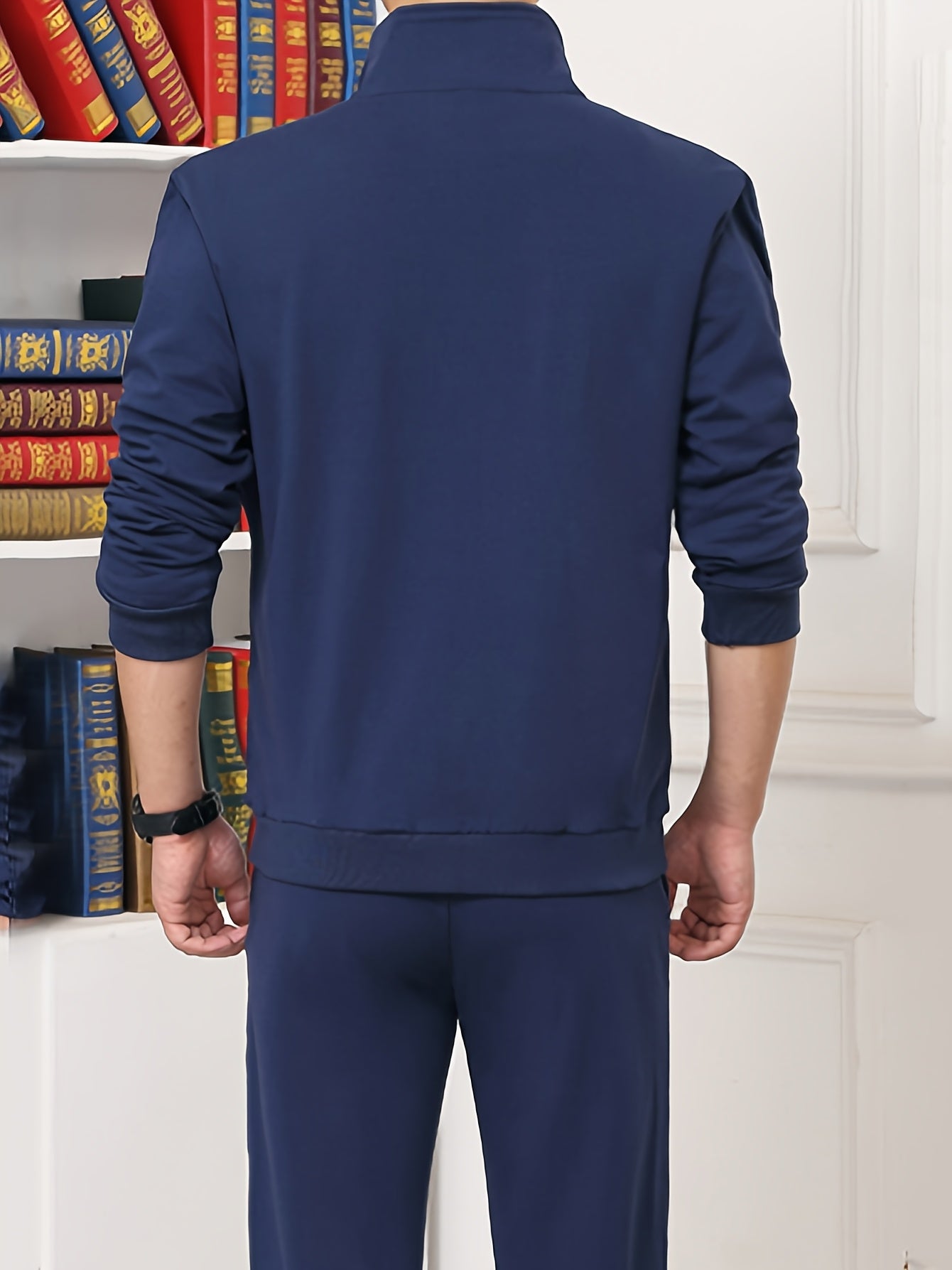 Men's Stand Collar Zip-Up Jacket - Regular Fit Transitional Layer