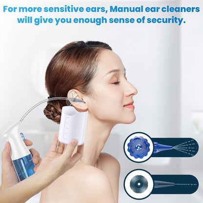 Ear Wax Removal Kit Manual Travel-Friendly Compact Ear Cleaning Set – Safe Irrigation System for Adults and Kids, Portable Ear Cleaner Tool for Home and On-the-Go Ear Care