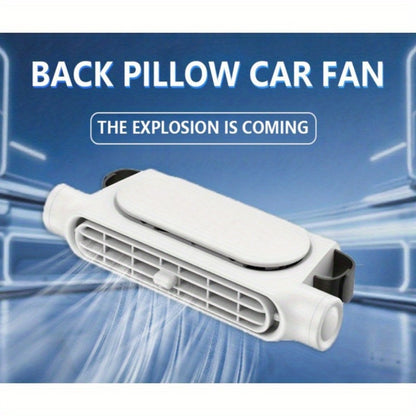 Bladeless Car USB Fan – 3-Speed Silent Cooling, USB Powered, Universal Fit for All Vehicles, Car Seat Desk Fan for Summer Heat Relief in Traffic (White / Black)