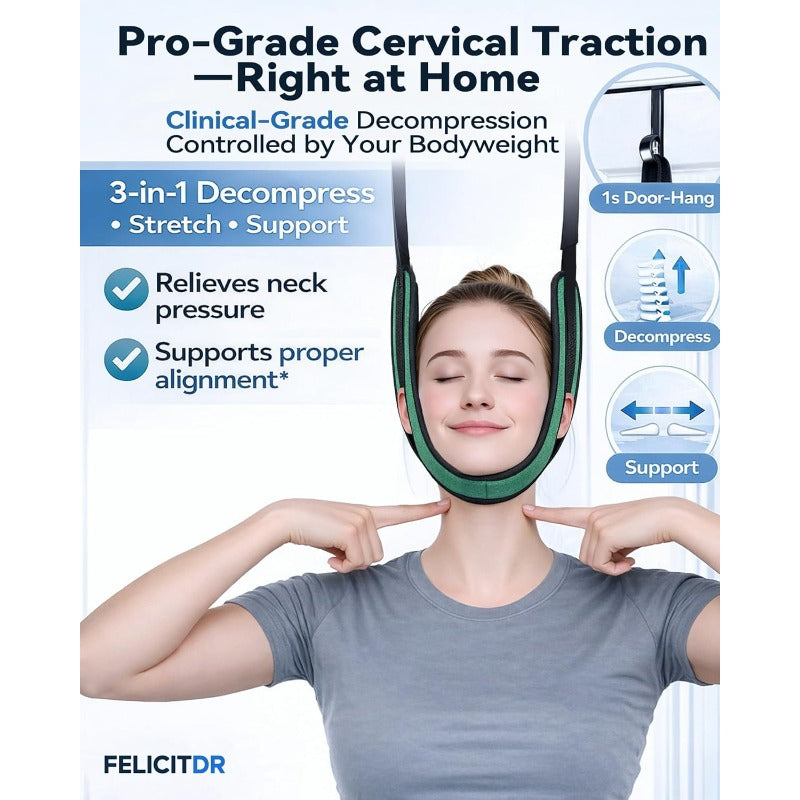 Door-Mounted Cervical Traction Device – Neck Decompressor