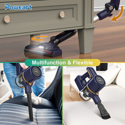 Cordless Vacuum Cleaner for Home – Corded & Cordless 2-in-1, 180° Foldable, LED Brush, High Suction, 40-Min Runtime, 38.58oz Dust Cup for Hardwood Floors, Seniors & Pregnant Women