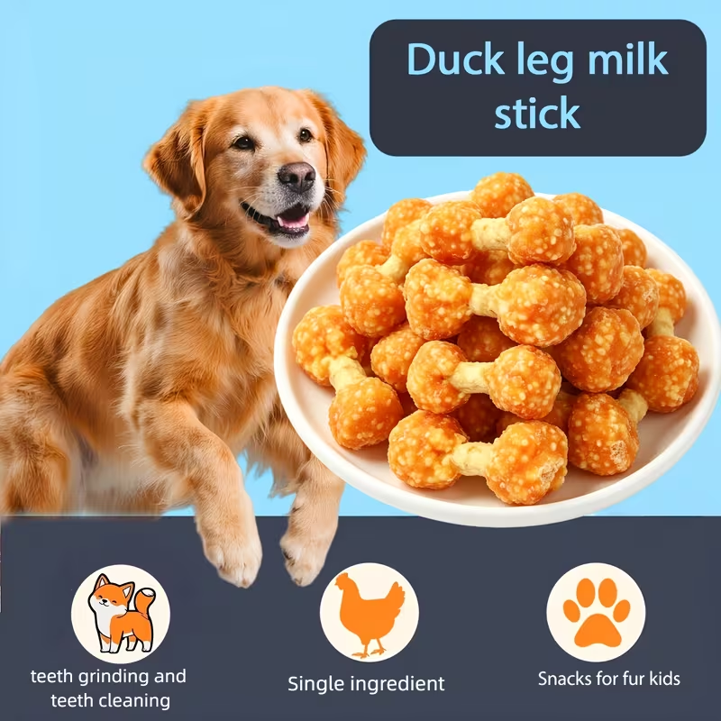 Mixed Flavor Dog Chews – Chicken Jerky & Duck Jerky Variety Pack, High Protein Low Fat Long-Lasting Training Reward Snacks for Small Medium Large Dogs, Easy to Digest Pet Treats