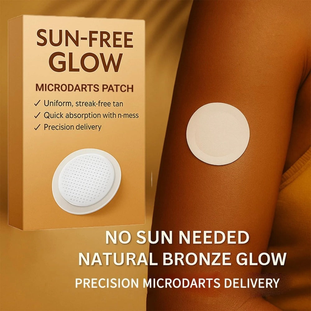Microneedle Self Tanning Patches for Face & Body - Streak-Free Sunless Bronze Glow, UV Free Natural Looking Tan Patches for Women - 2 Boxes