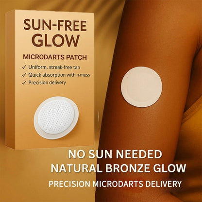Microneedle Self Tanning Patches for Face & Body - Streak-Free Sunless Bronze Glow, UV Free Natural Looking Tan Patches for Women - 2 Boxes
