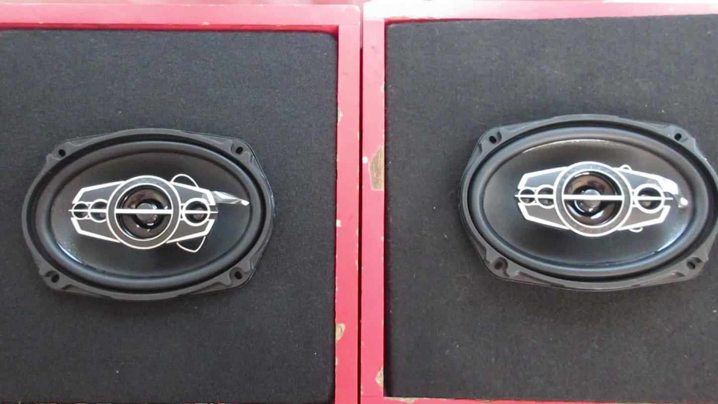 6x9 Inch 5-Way Coaxial Car Speakers Pair – 1000W Peak 120W RMS 4 Ohm with PEI Dome Tweeters, Full Range Stereo Audio, Easy Drop-In Replacement for Cars & Trucks