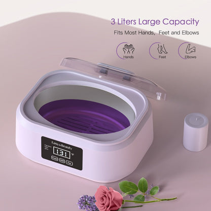 Paraffin Wax Warmer Kit 3000ml Touchscreen for Hands & Feet – Includes 6 Packs Refill Wax, Hot Wax Spa Bath for Arthritis Pain Relief & Deep Skin Moisturizing, Home Salon Use Purple Pink White Green Black