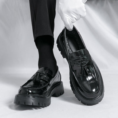 Men's Loafers & Slip-Ons - Platform Sole & Tassel Detail 268965