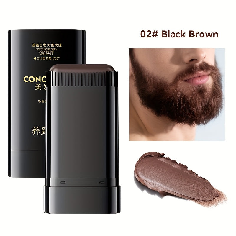 Instant Gray Root Concealer Hair Color Stick – Waterproof Sweatproof Non-Clumping Long-Lasting Formula with Built-in Comb Applicator, Black Dark Brown & Brown Shades for Men & Women