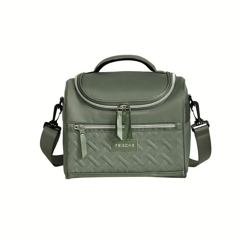 Insulated Lunch Bag Cooler Tote with Padded Shoulder Strap Leakproof Washable Polyester Meal Prep Bag for Work Picnic School Outdoor Activities Men Women
