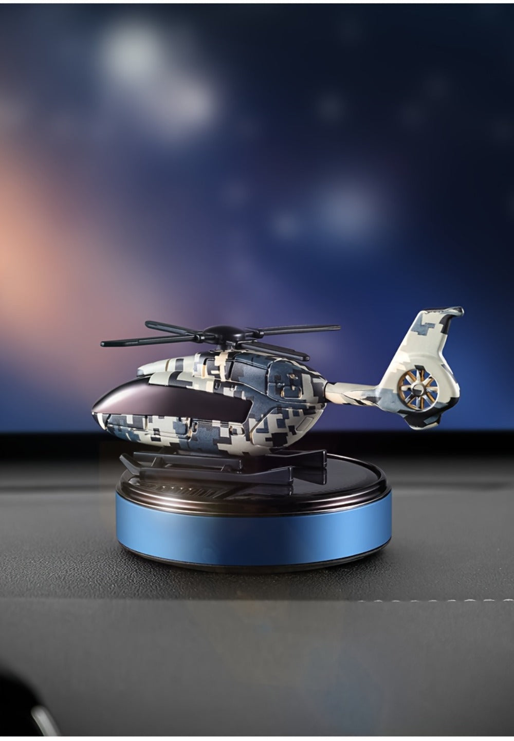Car Air Freshener Solar Aromatherapy Diffuser Dashboard Helicopter Decoration Perfume Deodorant Auto Interior Accessories Gift for Men Women Alcohol-Free Essential Oil Scent