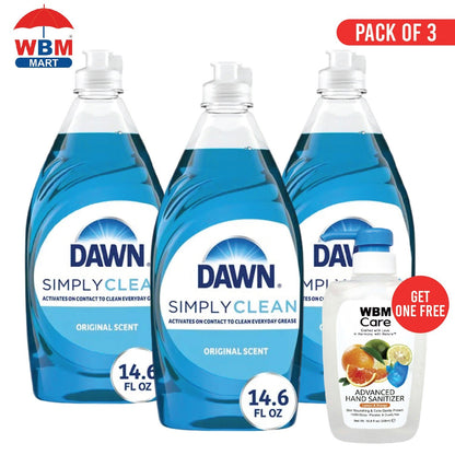 Dawn Ultra Dish Soap Liquid Dishwashing Detergent 14.6oz – Original Scent, Concentrated Grease-Cutting Formula, Gentle on Hands, Ideal for Plates, Pots, Pans & Glassware – Single, Value Pack & 3-Pack