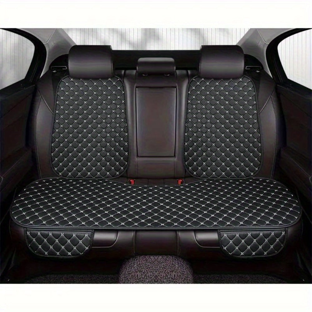 Car Back Seat Protector Waterproof, Universal Fit Anti-Stain Splash Guard Seat Cover for Car Interior, Durable Easy-Clean Rear Seat Cushion Liner in Black & Red