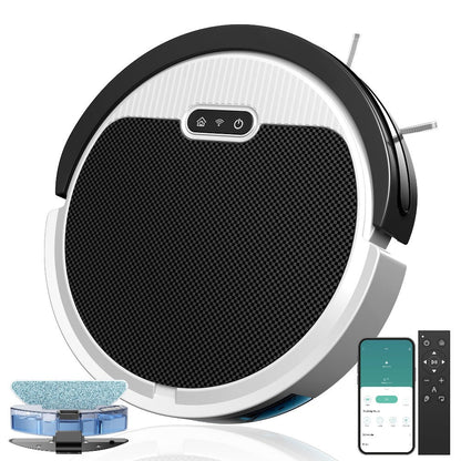 Robot Vacuum Cleaner Mop Combo 5000Pa Max Suction 2-in-1 with App & Voice Control - Scheduled Cleaning, Auto Recharge, for Pet Hair, Low Pile Carpet & Hard Floors, 12.2 inch Slim Design, Multiple Colors