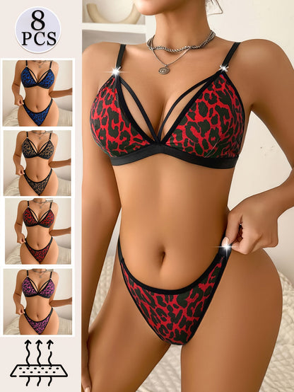 Men’s 8-Pack Women's Lingerie Set - Breathable Daily Comfort