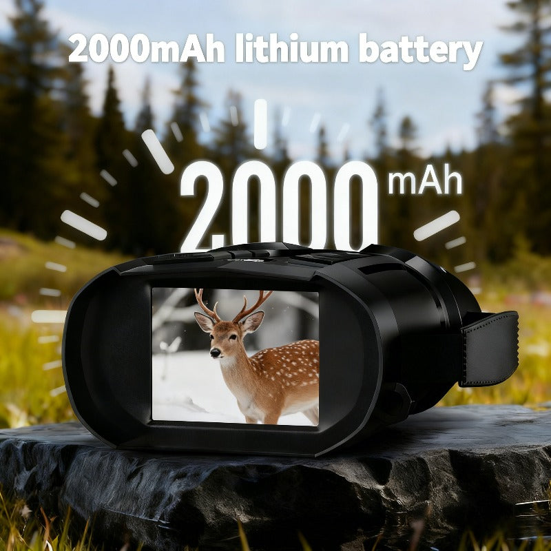 Night Vision Goggles 2K Ultra HD – 5W IR Binoculars with 2.8" IPS Screen, 10X Optical Zoom, 2600ft Range & 2000mAh Rechargeable Battery | Hunting, Camping, Security & Surveillance